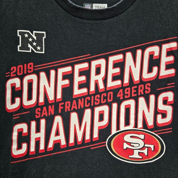 San Francisco 49ers Men Shirt XL Black Conference Champions Short Sleeve Tee - Picture 4 of 9